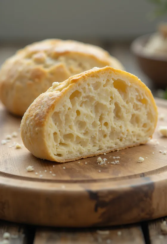 Ragi segar dan ragi kering dalam mangkuk kecil dan di atas talenan, latar belakang terang