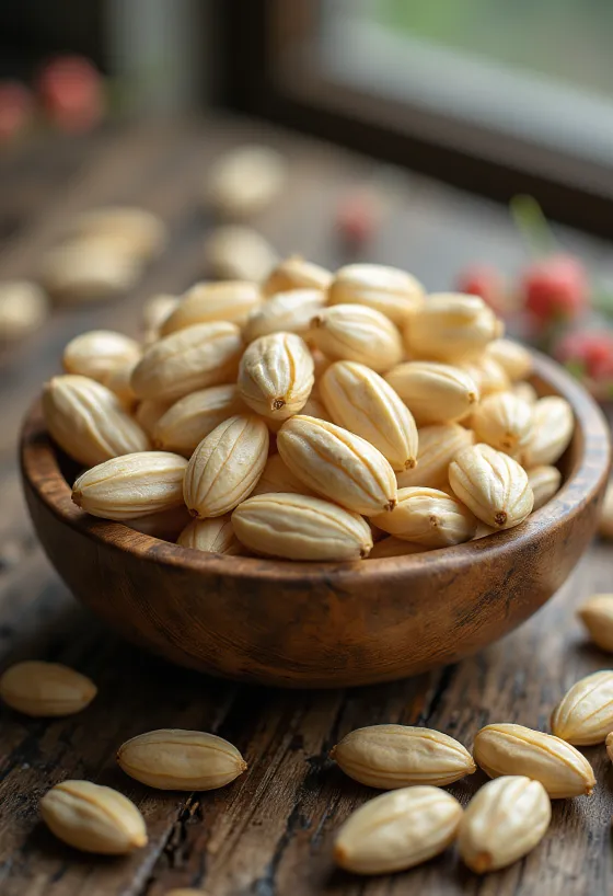 Biji jali-jali (job's tears) kering berwarna putih