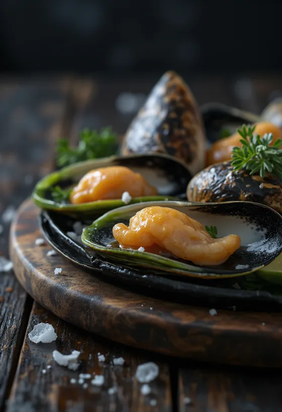 Daging kerang hijau selandia baru yang besar dan segar