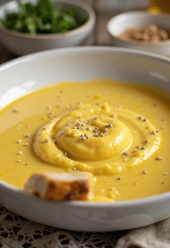 Saus jahe krim kari disajikan
