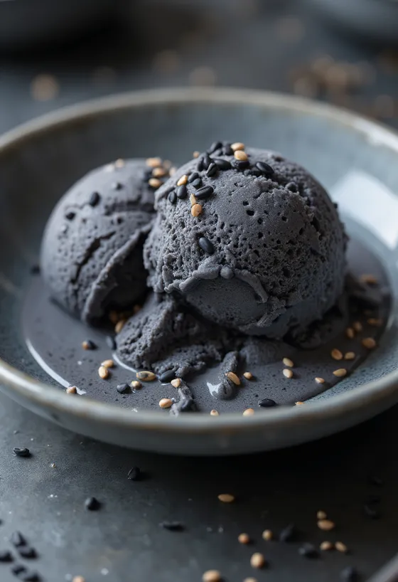 Es krim wijen hitam dalam mangkuk