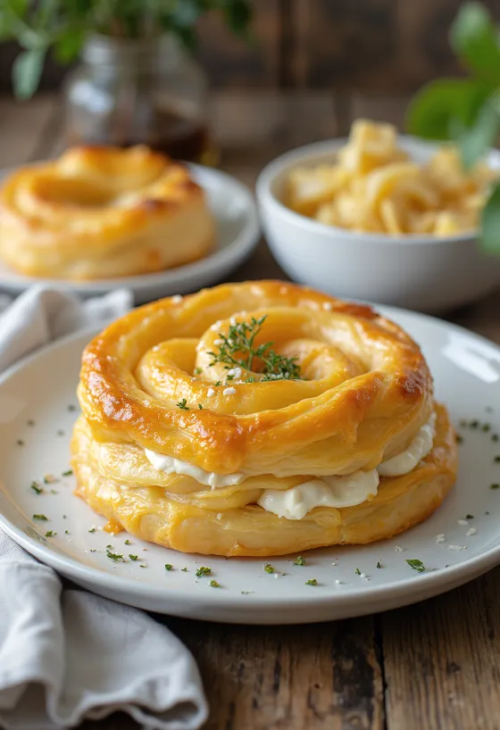 Burek Yogurt Yunani disajikan