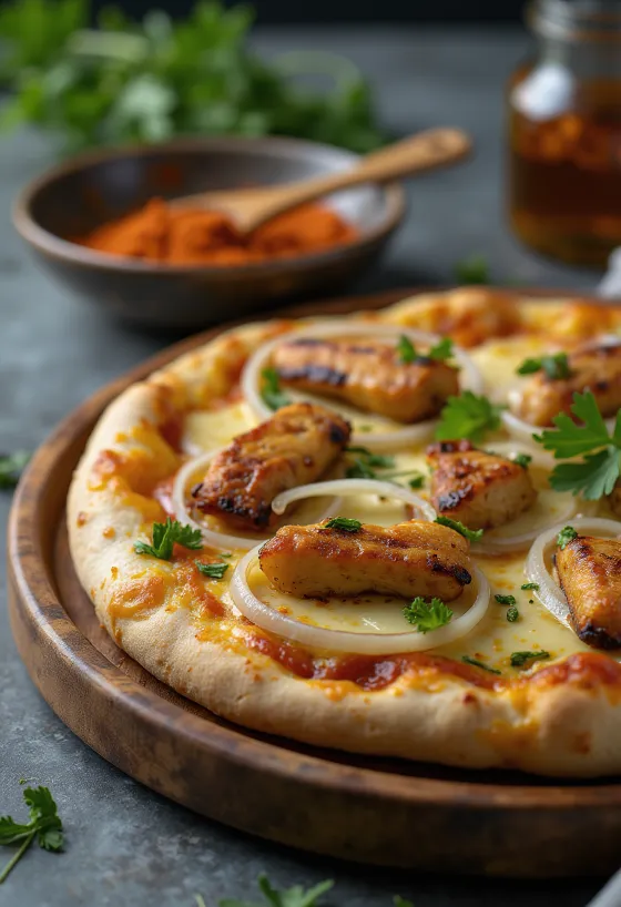 Pizza Ghanaian Style disajikan