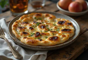 Roti naan bourbon disajikan