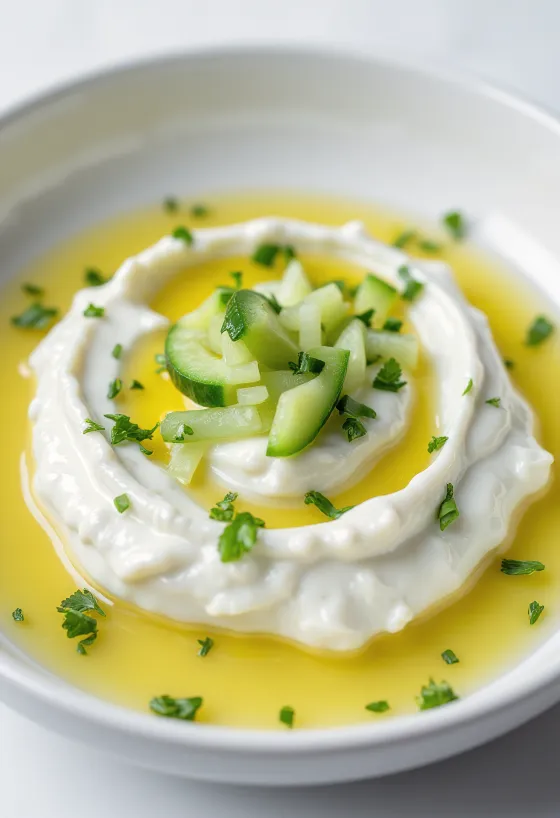 Tzatziki putih creamy dengan mentimun parut