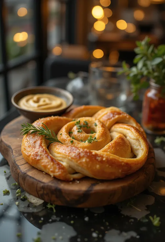 Burek Hummus disajikan