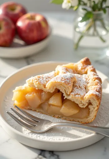 Pai apel tradisional dengan isian apel