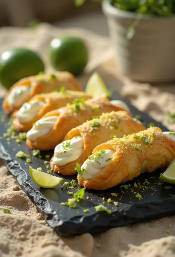 Cannoli mint-jeruk nipis disajikan