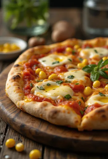 Pizza al Mais dengan taburan jagung manis
