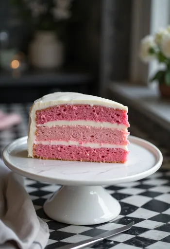 Kue Ombre dengan lapisan gradasi warna