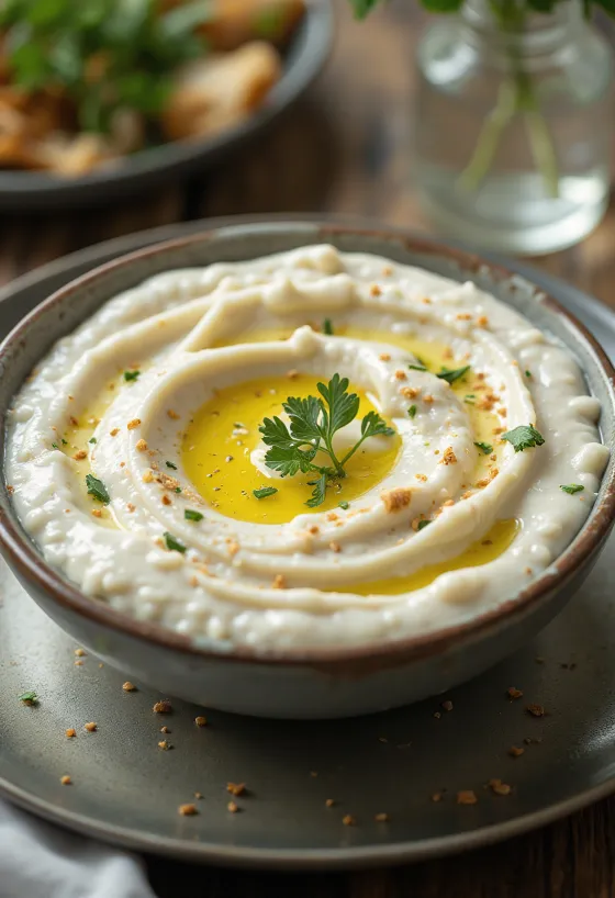 Saus tahini yogurt putih creamy