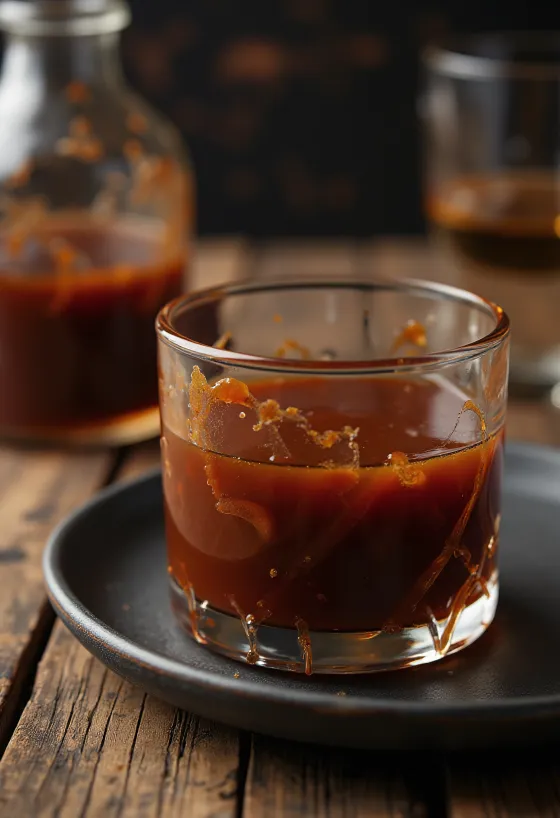 Saus barbecue dengan wiski bourbon