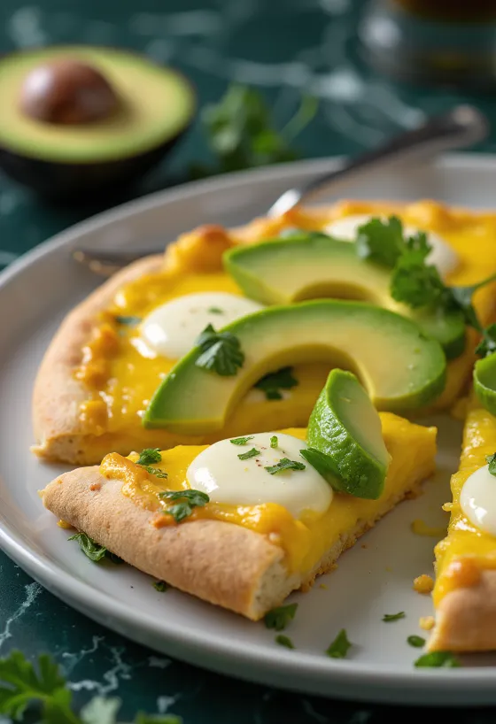 Pizza Peruana disajikan
