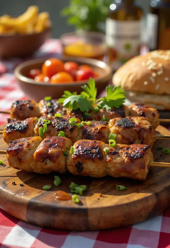 Camel meat kebabs