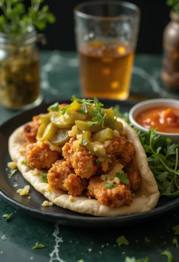 Chicken Shawarma disajikan dalam roti pita