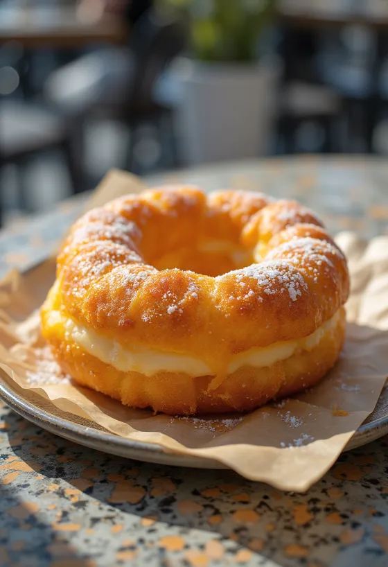 Donat Tunisia Bambalouni disajikan