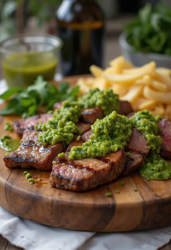 Steak Churrasco disajikan