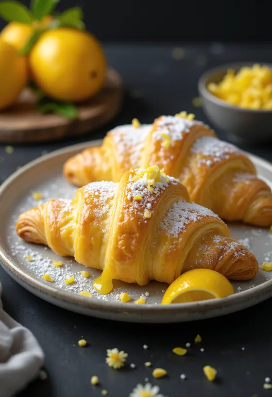 Croissant Lemon disajikan