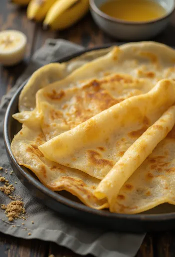 Dosa pisang India Selatan yang tipis dan lembut