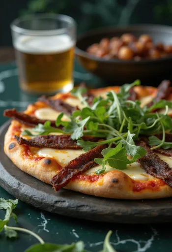 Pizza Sudafricana disajikan