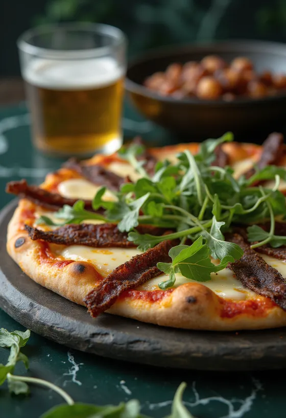 Pizza Sudafricana disajikan