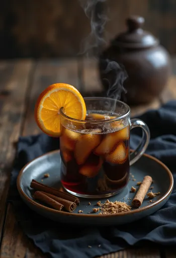Punch chai berempah disajikan segar