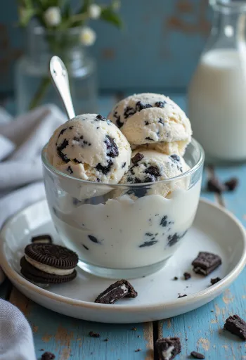 Oreo Ice Cream disajikan