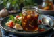 Saus cuka Jangajji disajikan dengan sayuran acar