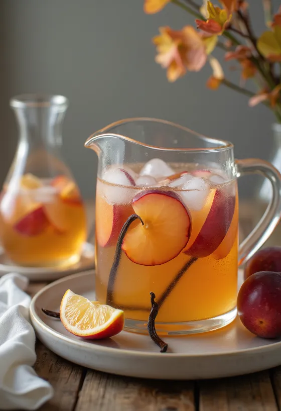 Cider vanila plum disajikan