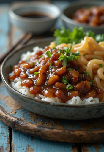 Saus Hoisin disajikan dengan hidangan Asia