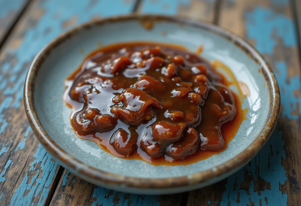 Saus Hoisin disajikan dengan hidangan Asia