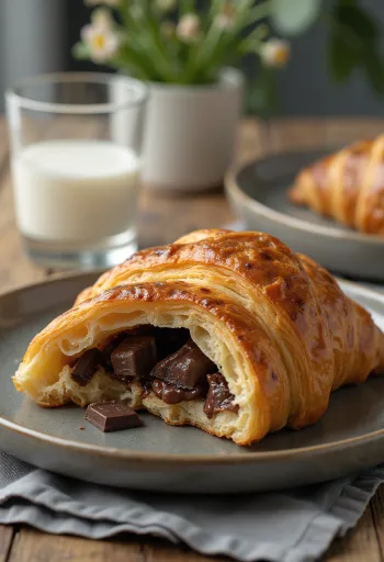 Croissant gandum utuh disajikan