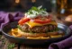 Gyros gaya Amerika dalam bentuk hamburger
