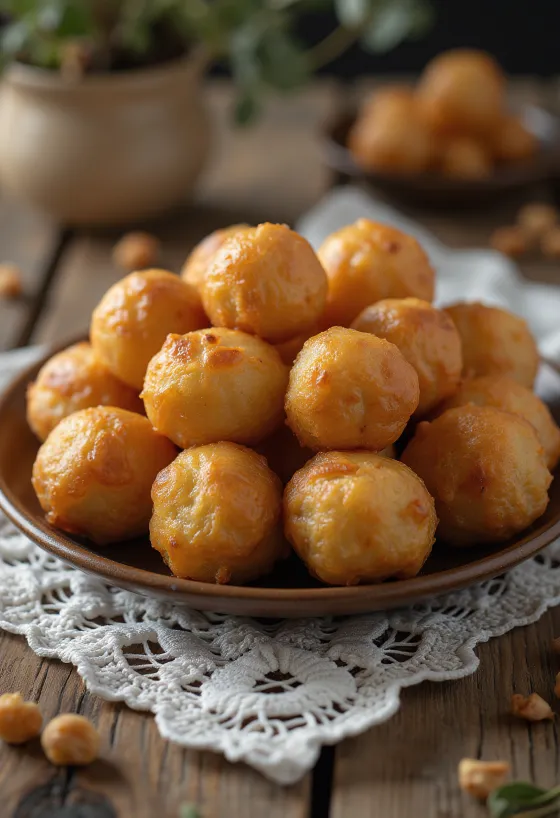 Donat Afrika Barat Bofrot disajikan