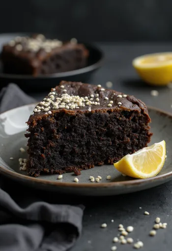 Kue biji poppy keto yang sudah dipotong