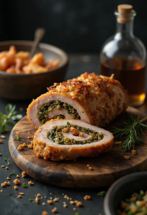Sardinian Porchetta Sapi, daging sapi tradisional Italia dengan kulit renyah