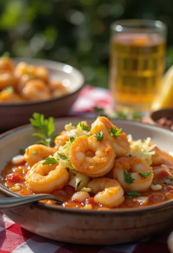 Tacos makanan laut dengan saus salsa roja