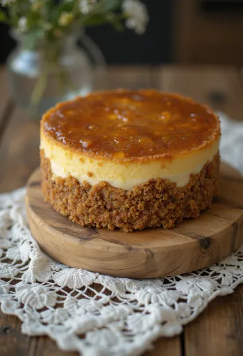 Kue madu dihiasi dengan kenari