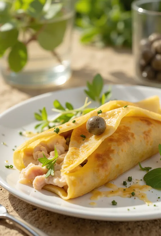 Pancake tuna kapari baru dipanggang
