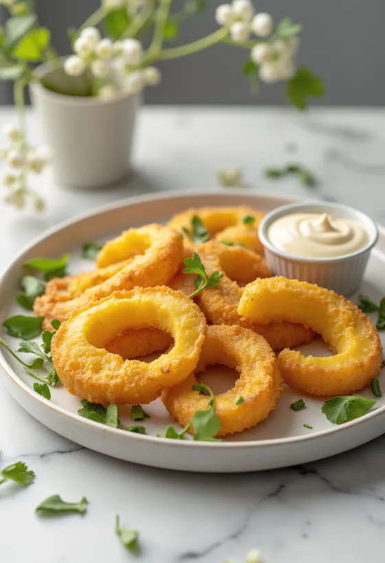 Labu goreng tepung digoreng cokelat keemasan, disajikan dengan kulit renyah