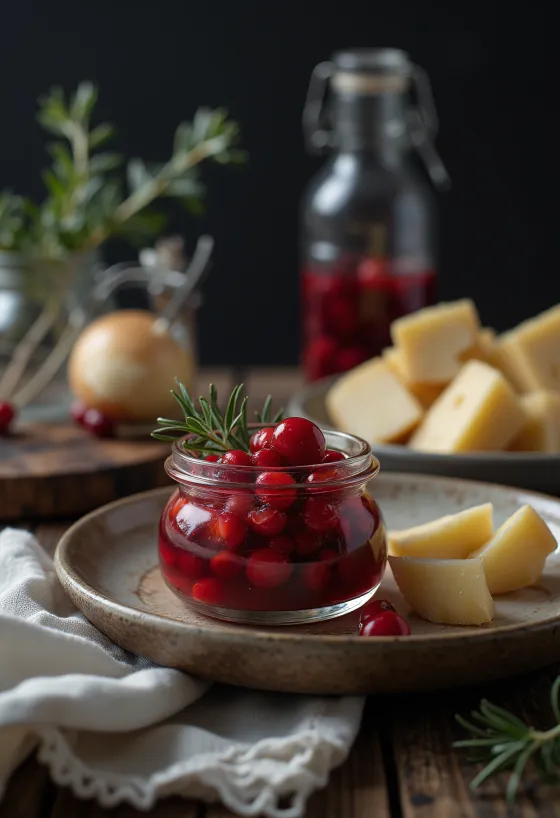 Chutney cranberry paprika asap disajikan