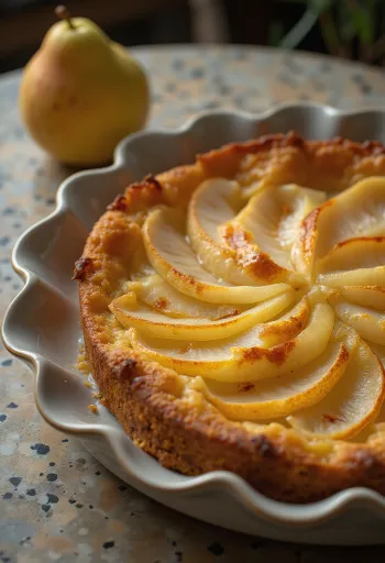 Kue pir dengan irisan buah