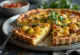 Quiche dasar kentang tumbuk dipotong iris