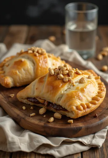 Calzone selai kacang yang baru dipanggang