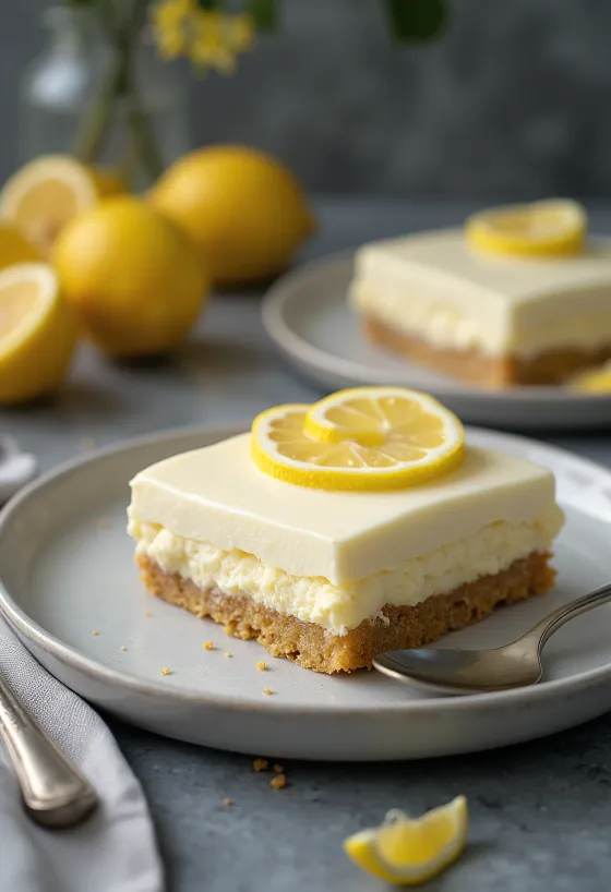 Kue impian lemon disajikan