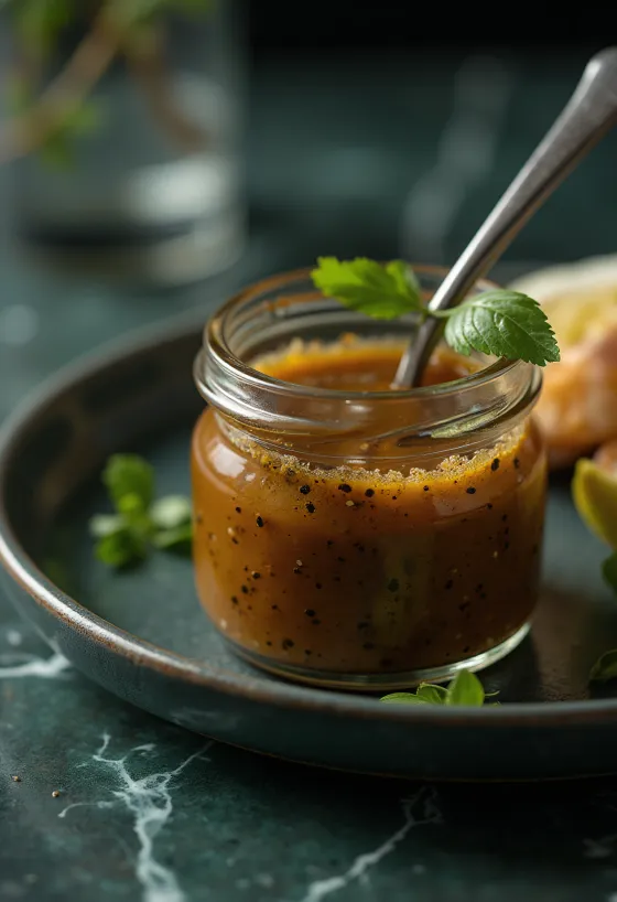 Saus cuka balsamik mustard