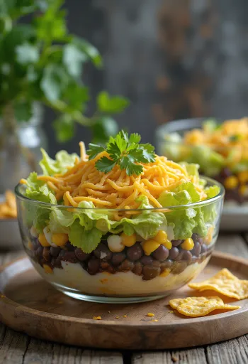 Salad taco disajikan