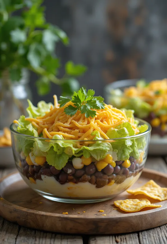 Salad taco disajikan