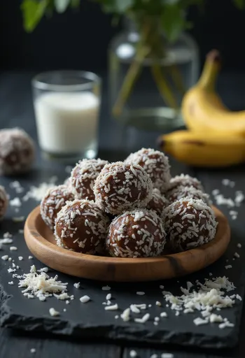 Bola-bola kelapa pisang disajikan dalam mangkuk