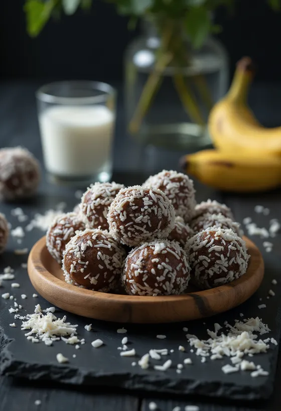 Bola-bola kelapa pisang disajikan dalam mangkuk